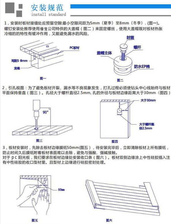 U型鎖扣PC陽光板安裝規(guī)范.jpg